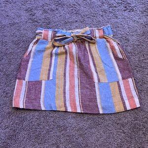 Indigo Rein multicolored striped skirt size large